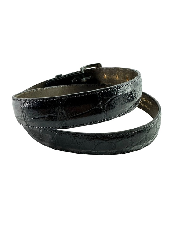 Genuine Vintage KLEINBERG SHERRILL Black Alligator Belt Size 34 1986 Unisex main image 8